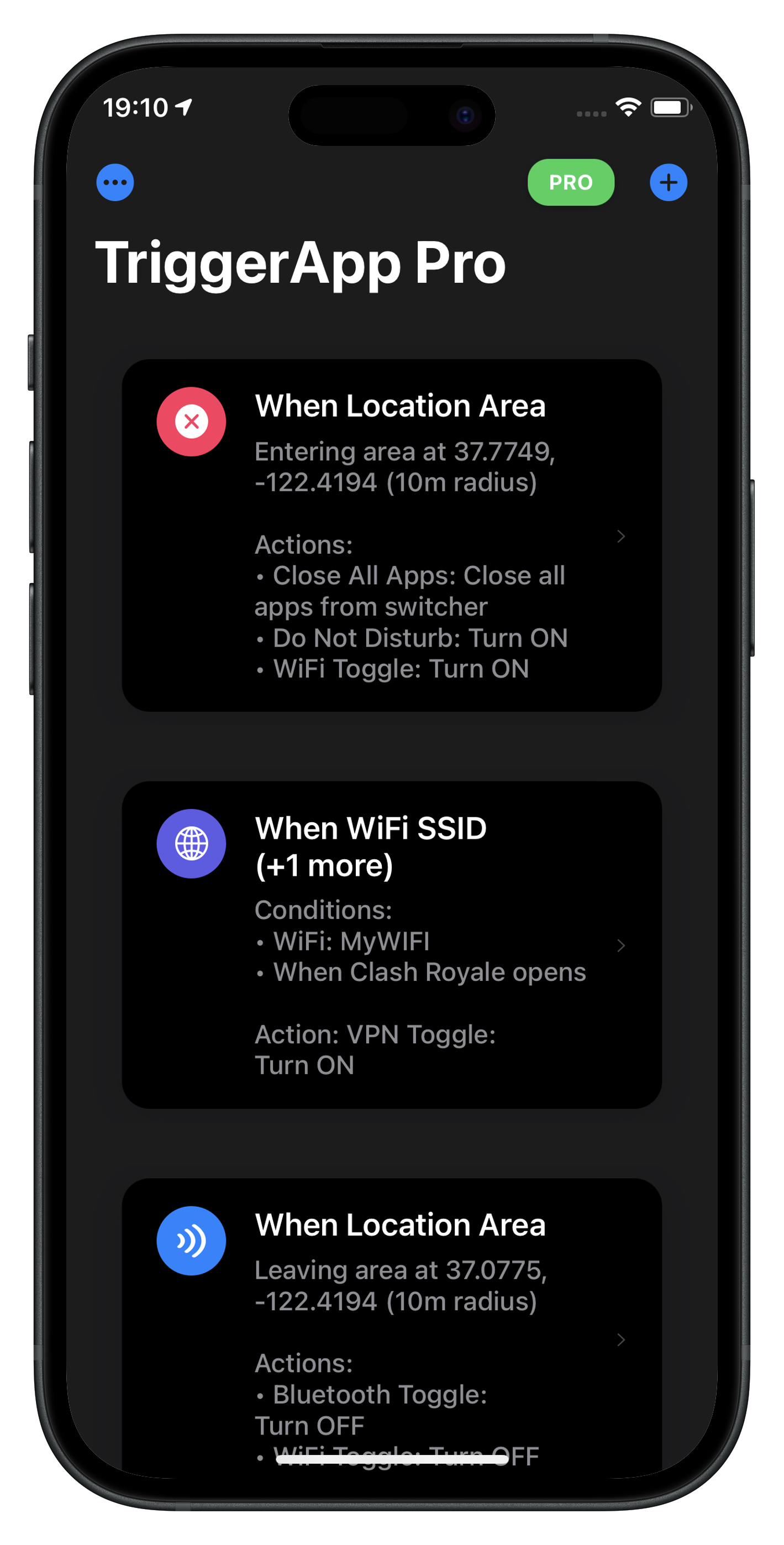TriggerApp Home Interface