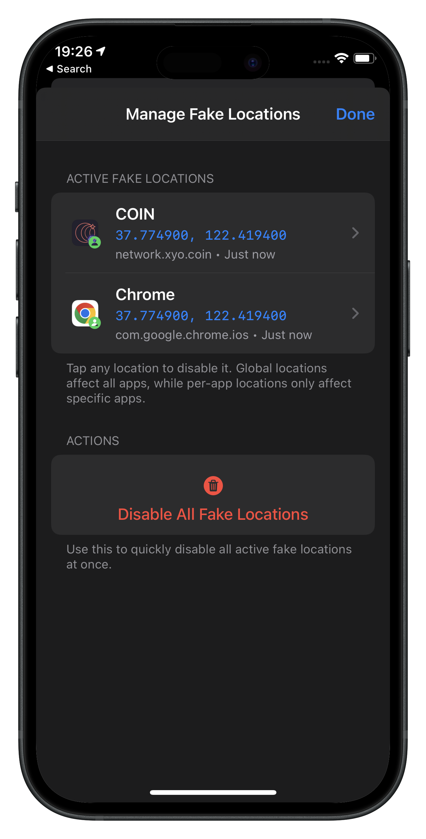 TriggerApp Location Management